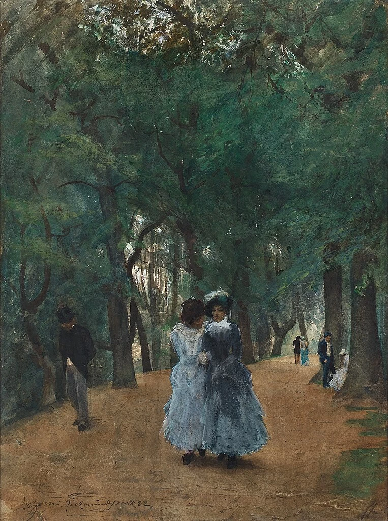 Una passeggiata nel parco 1882
